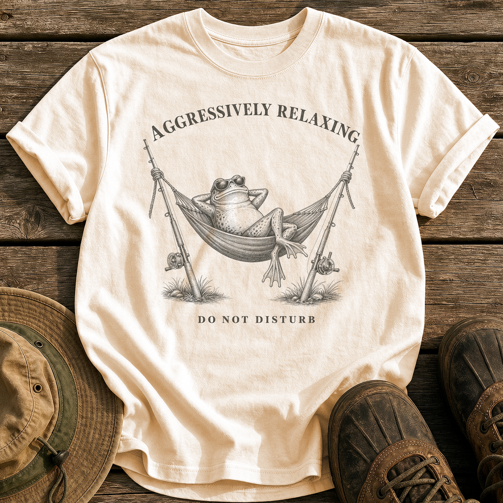 Aggressively Relaxing tee - Ivory - front