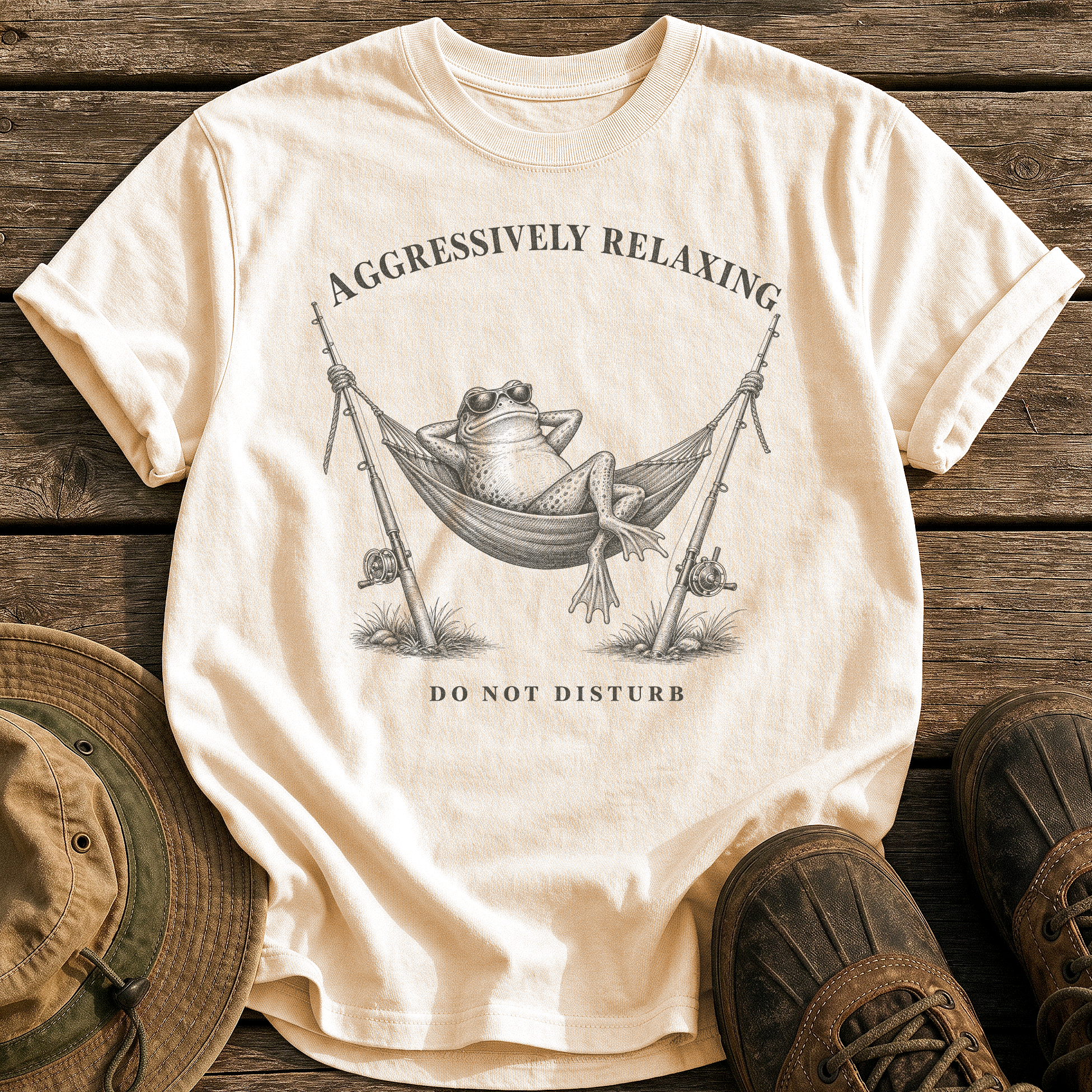 Aggressively Relaxing tee - Ivory - front