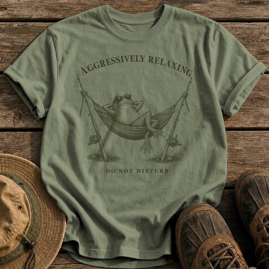 Aggressively Relaxing tee - Sage - front