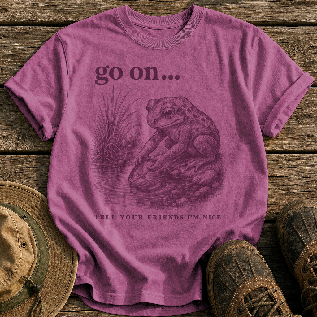 Tell Your Friends tee - Berry - front