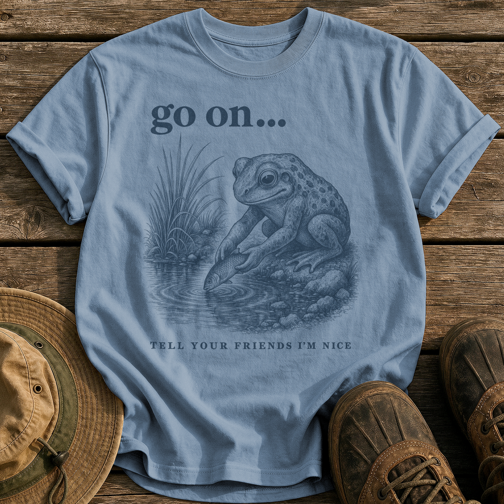 Tell Your Friends tee - Blue Jean - front