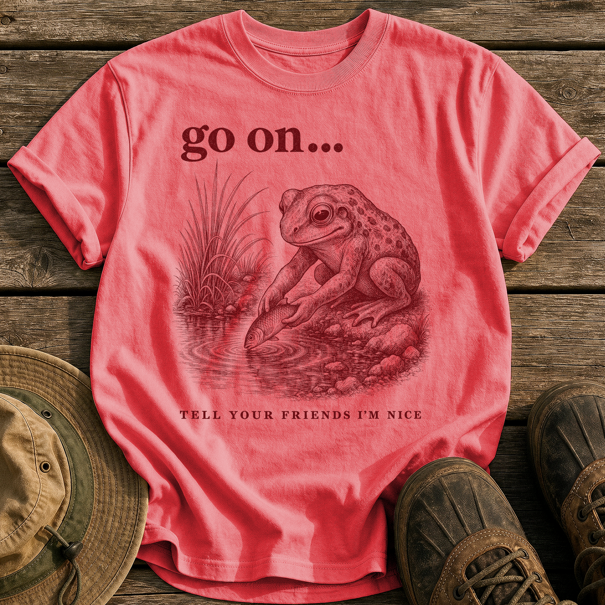 Tell Your Friends tee - Watermelon - front