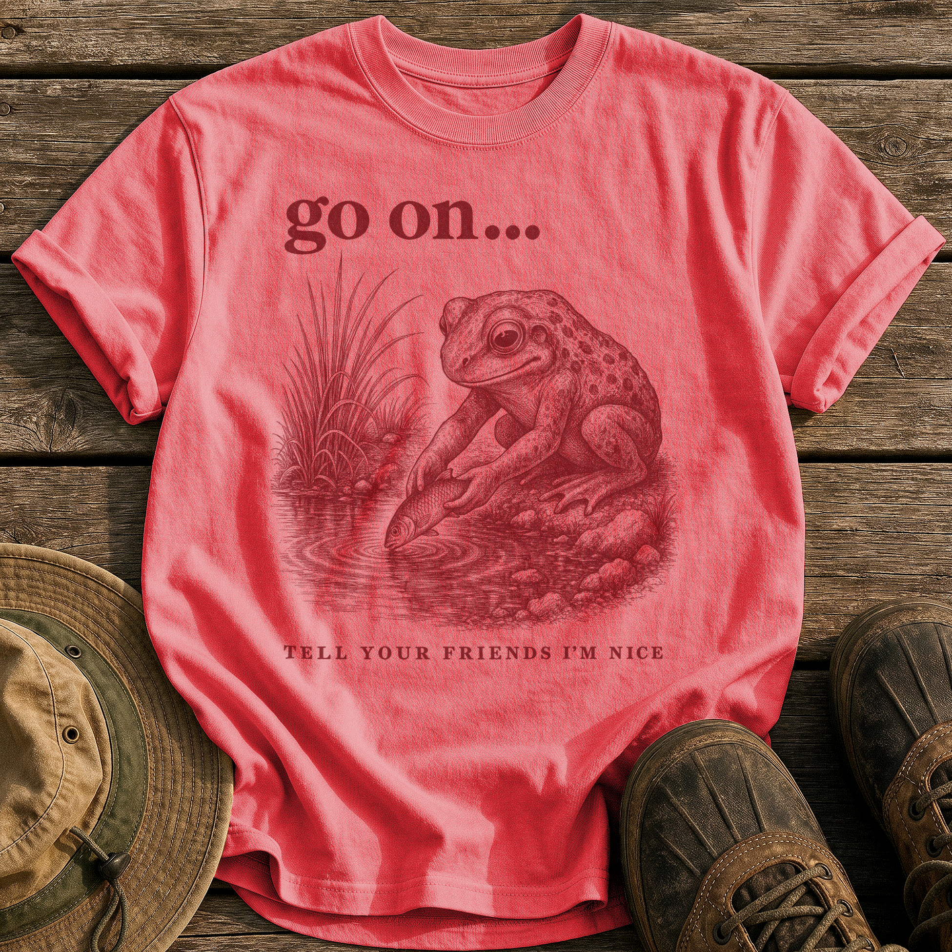 Tell Your Friends tee - Watermelon - front
