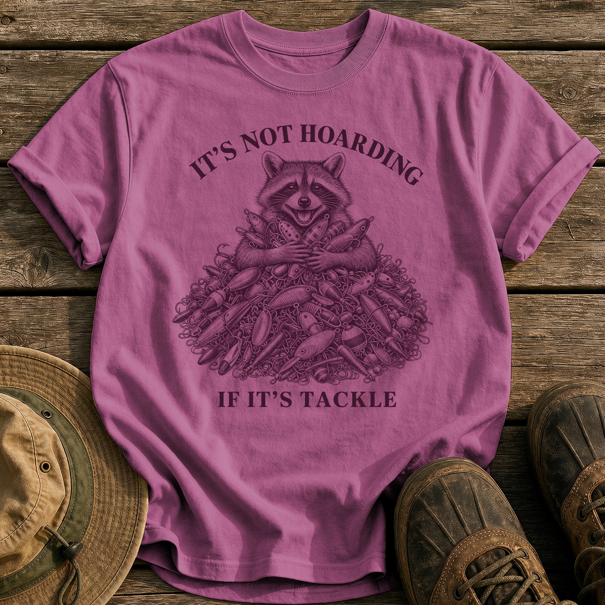 It's Not Hoarding tee - Berry - front