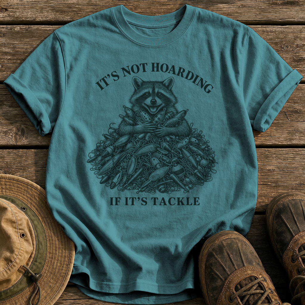 It's Not Hoarding tee - Blue Spruce - front