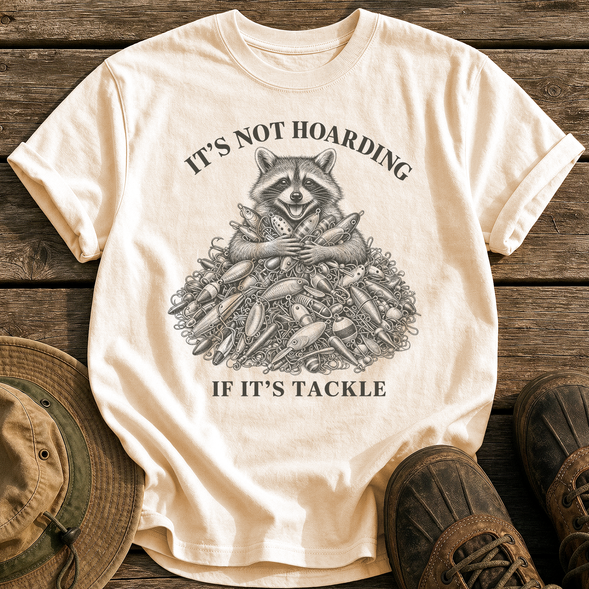 It's Not Hoarding tee - Ivory - front