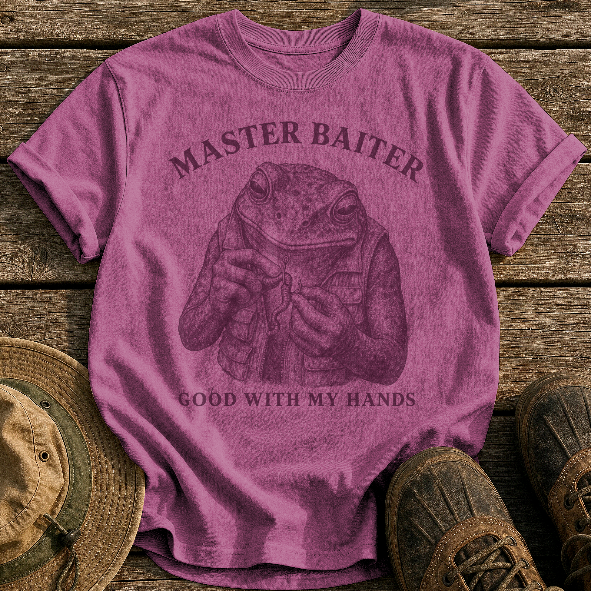 Master Baiter tee - Berry - front