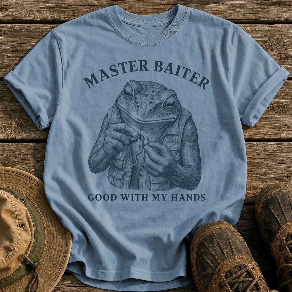 Master Baiter tee - Blue Jean - front