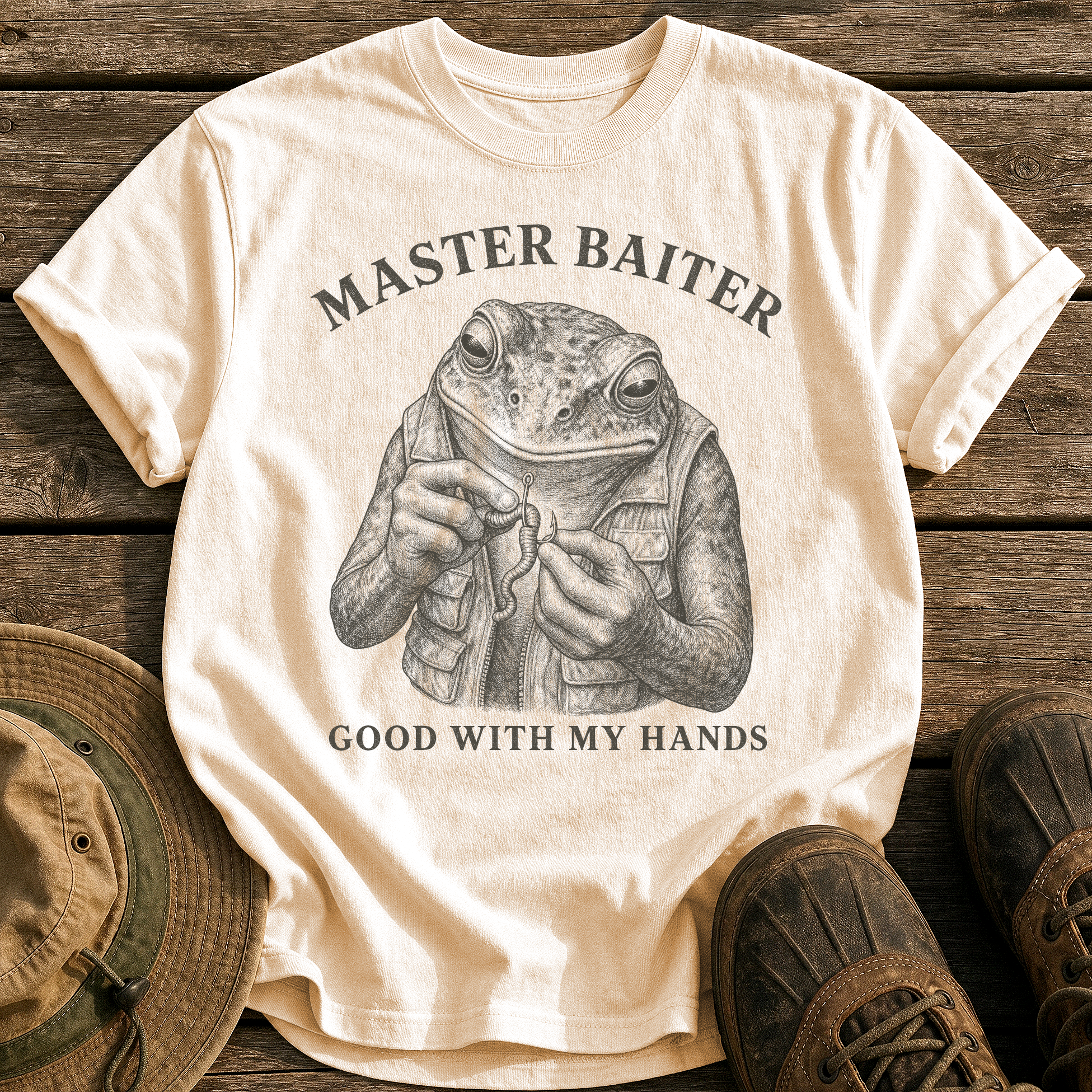 Master Baiter tee - Ivory - front