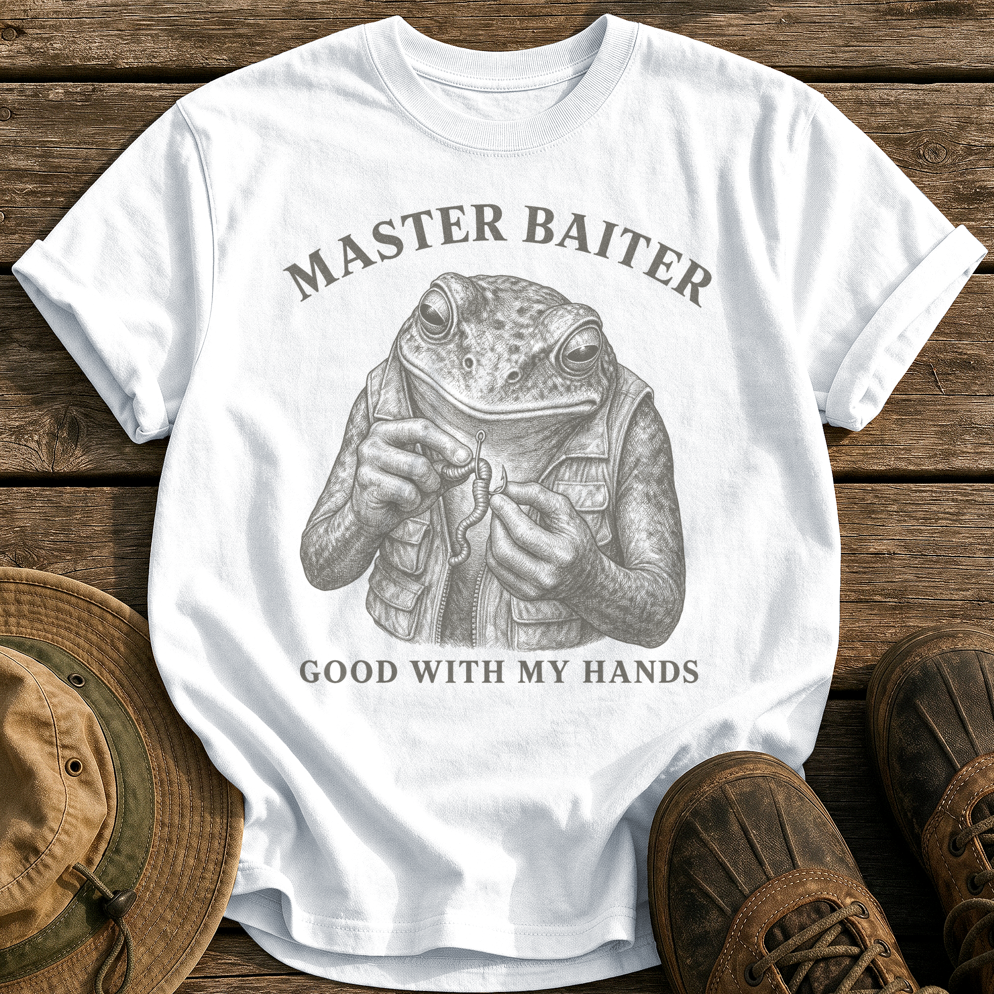 Master Baiter tee - White - front
