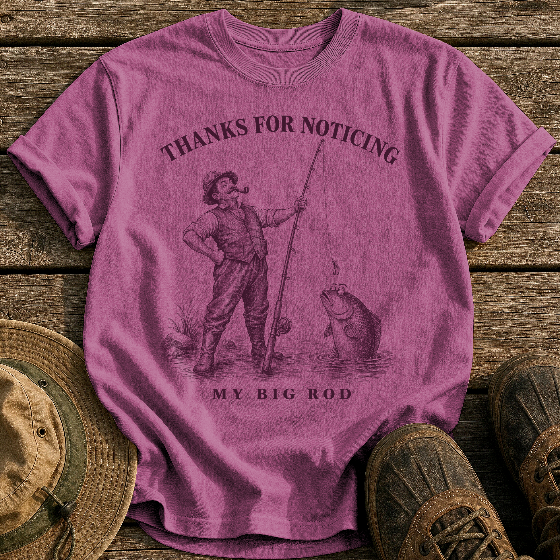 Nice Rod tee - Berry - front