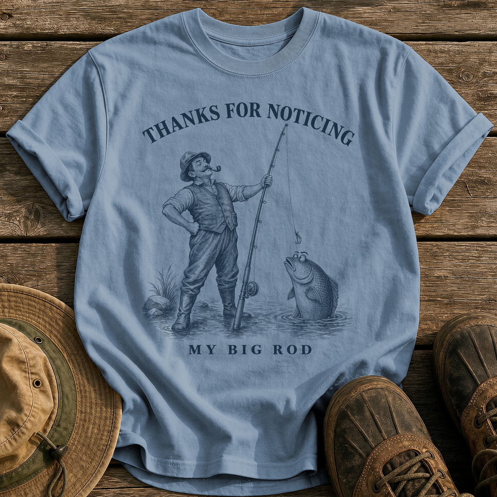 Nice Rod tee - Blue Jean - front