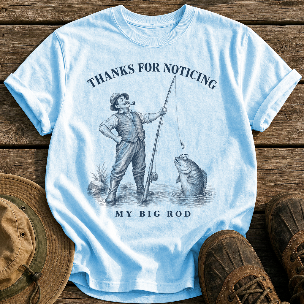 Nice Rod tee - Chambray - front