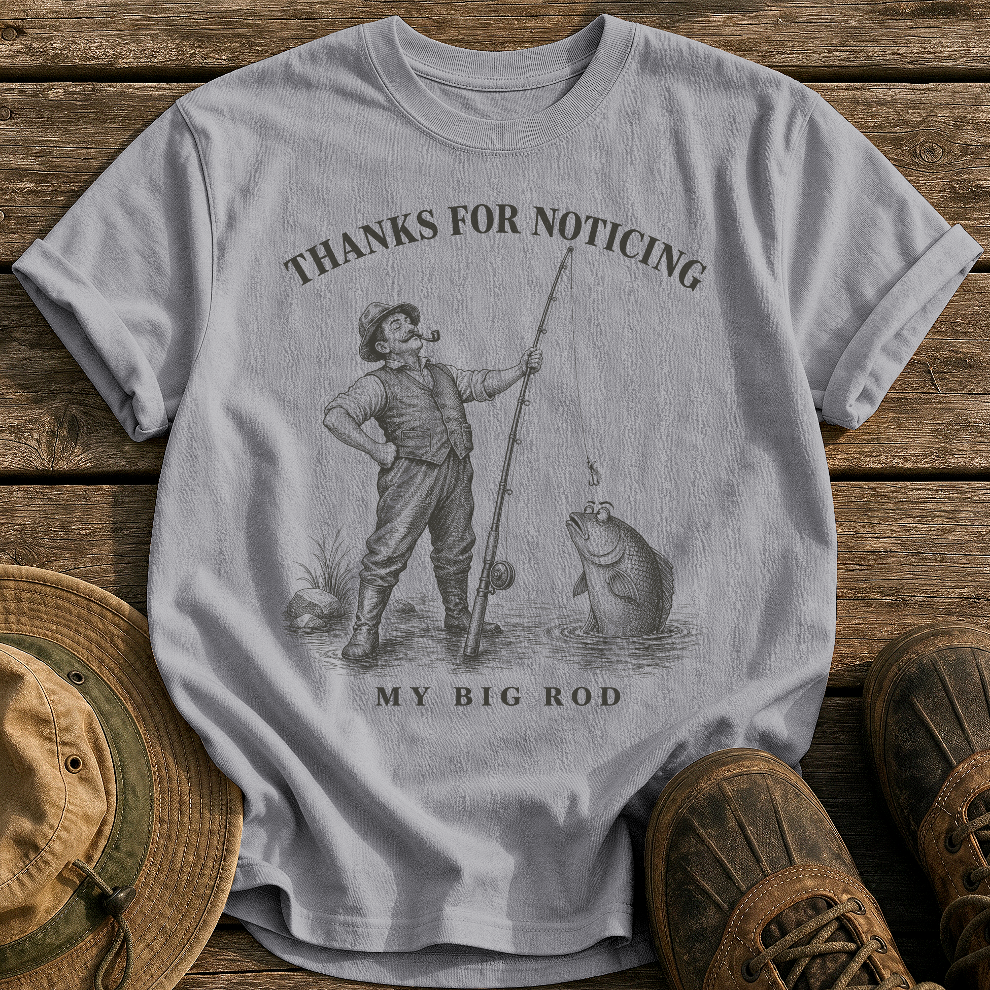 Nice Rod tee - Grey - front