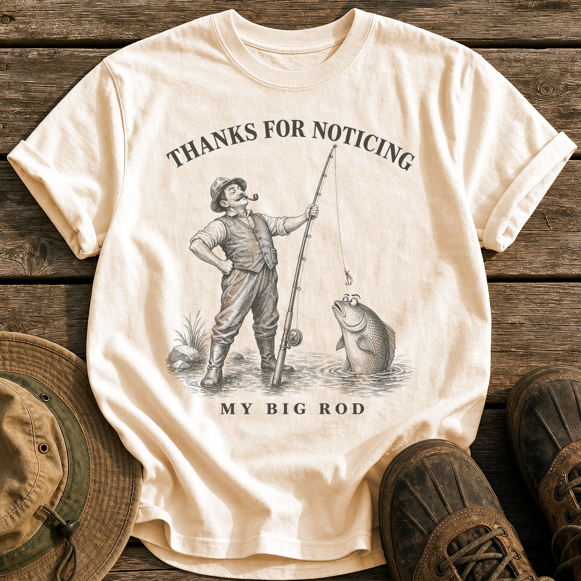 Nice Rod tee - Ivory - front