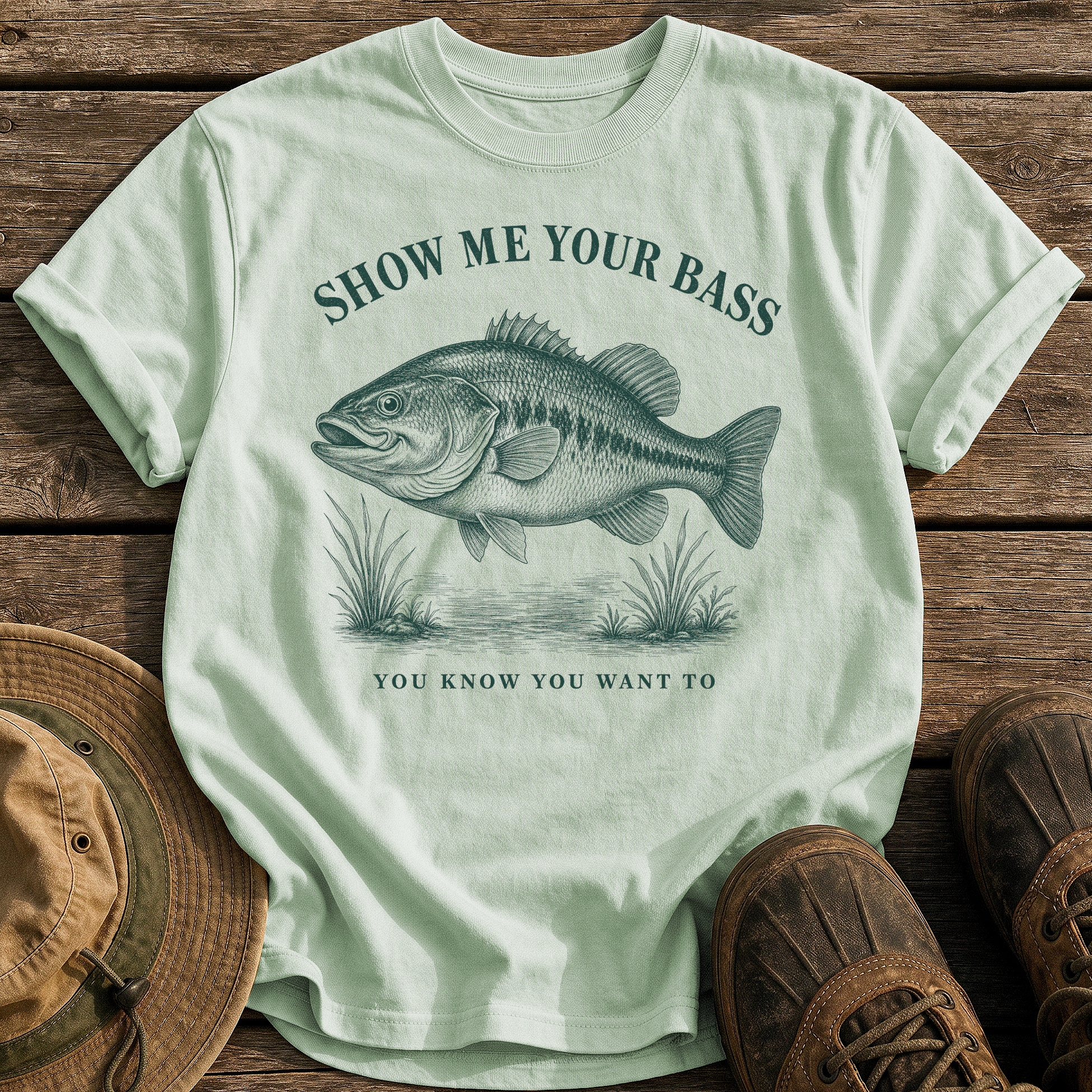Show Me Your Bass tee - Bay - front