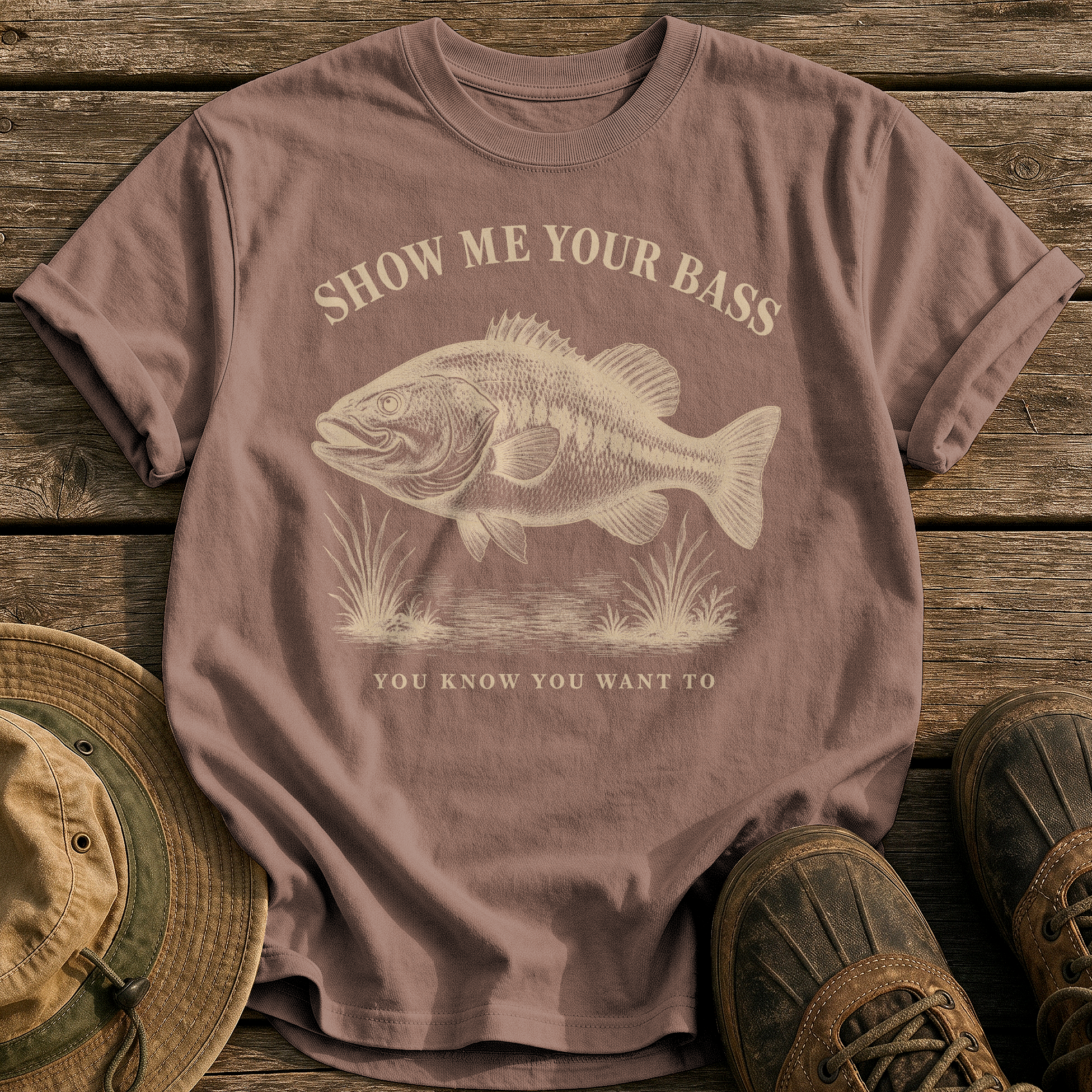 Show Me Your Bass tee - Espresso - front