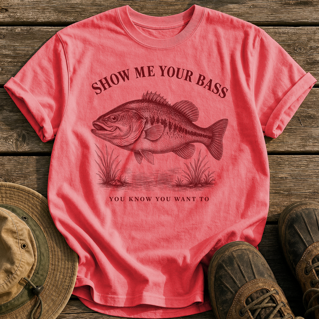 Show Me Your Bass tee - Watermelon - front