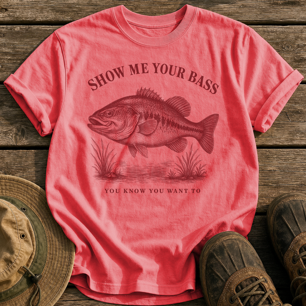 Show Me Your Bass tee - Watermelon - front
