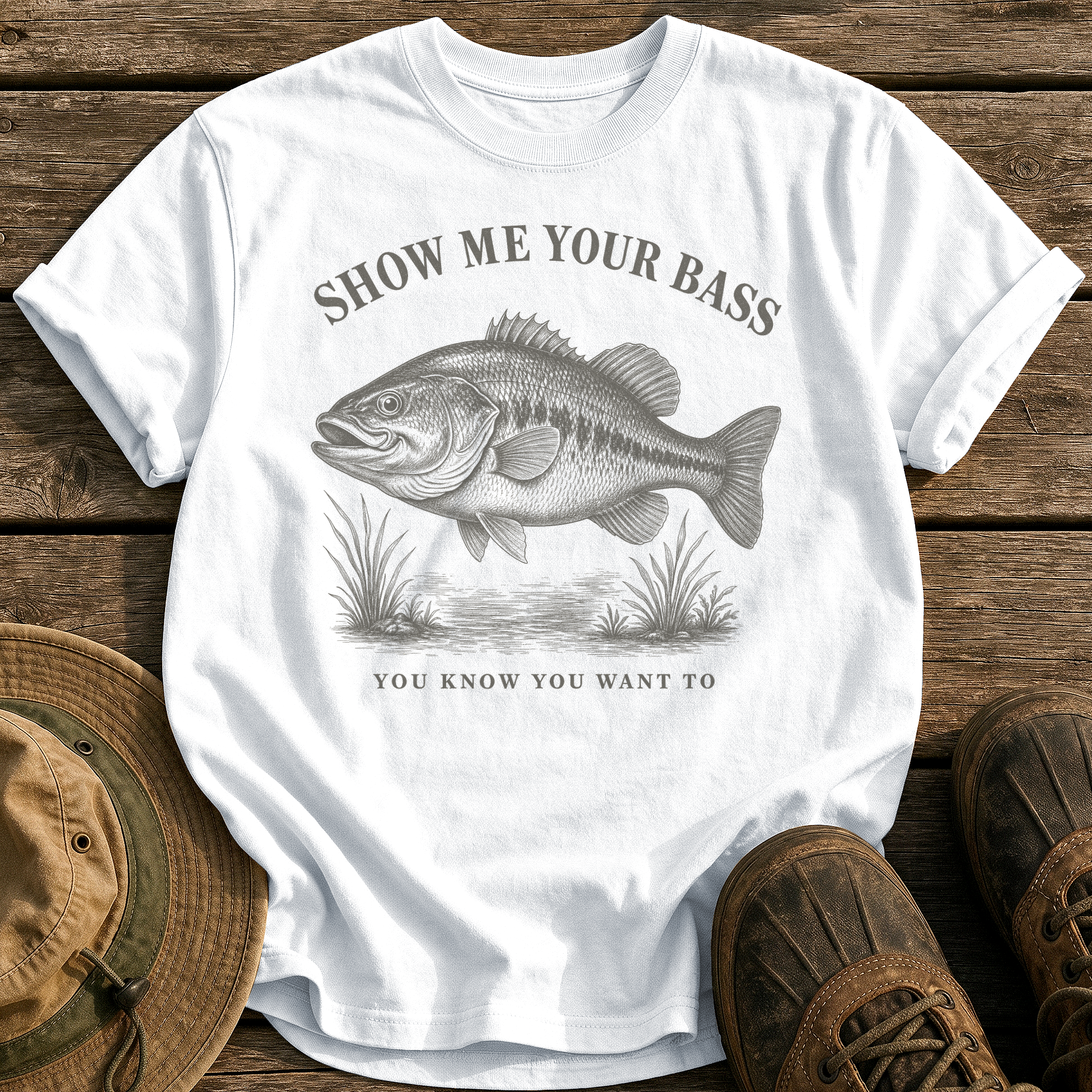 Show Me Your Bass tee - White - front