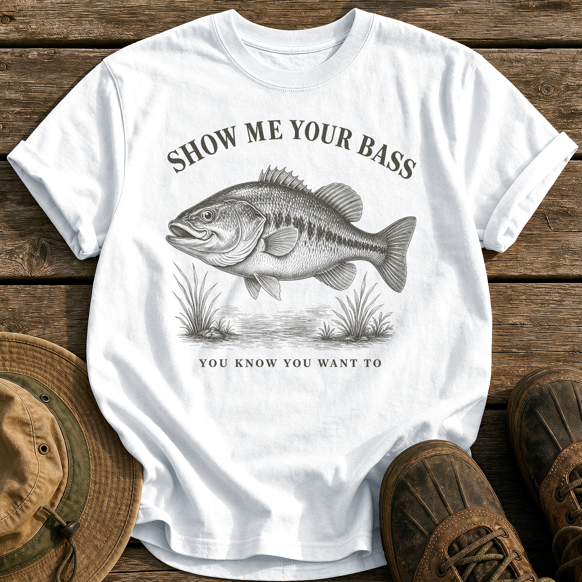 Show Me Your Bass tee - White - front