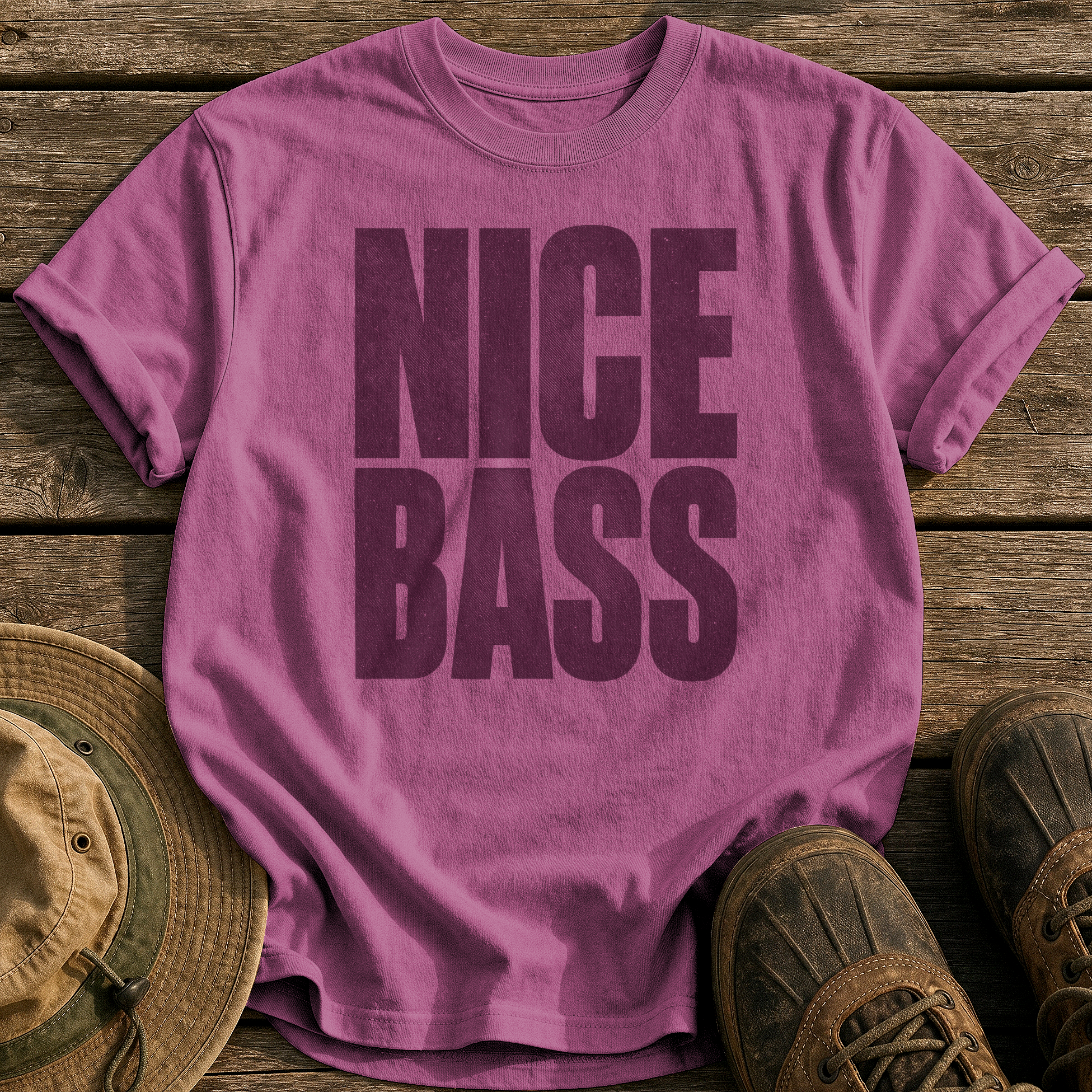 Nice Bass tee - Berry - front