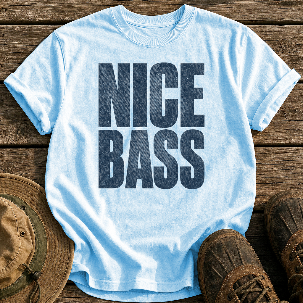 Nice Bass tee - Chambray - front