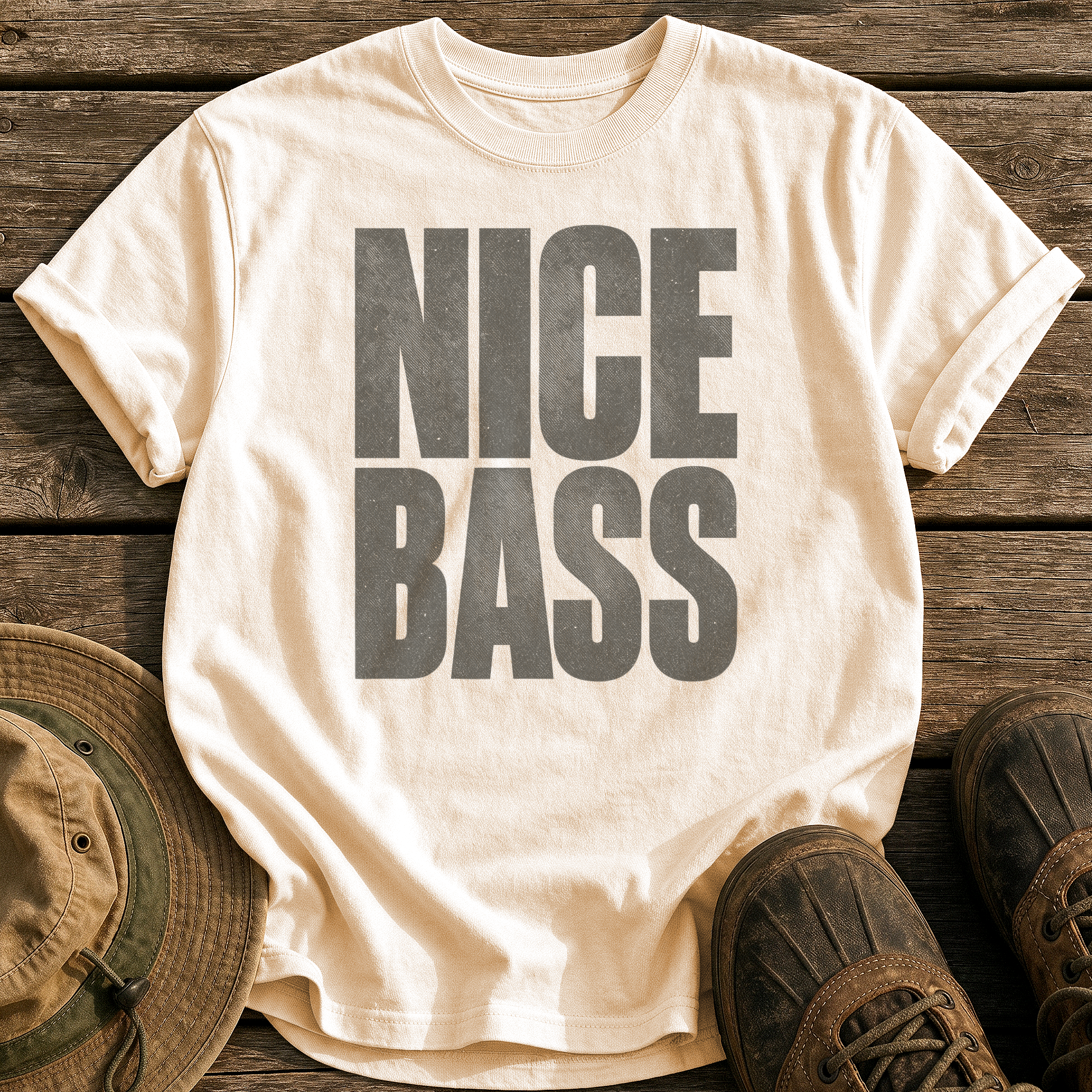 Nice Bass tee - Ivory - front