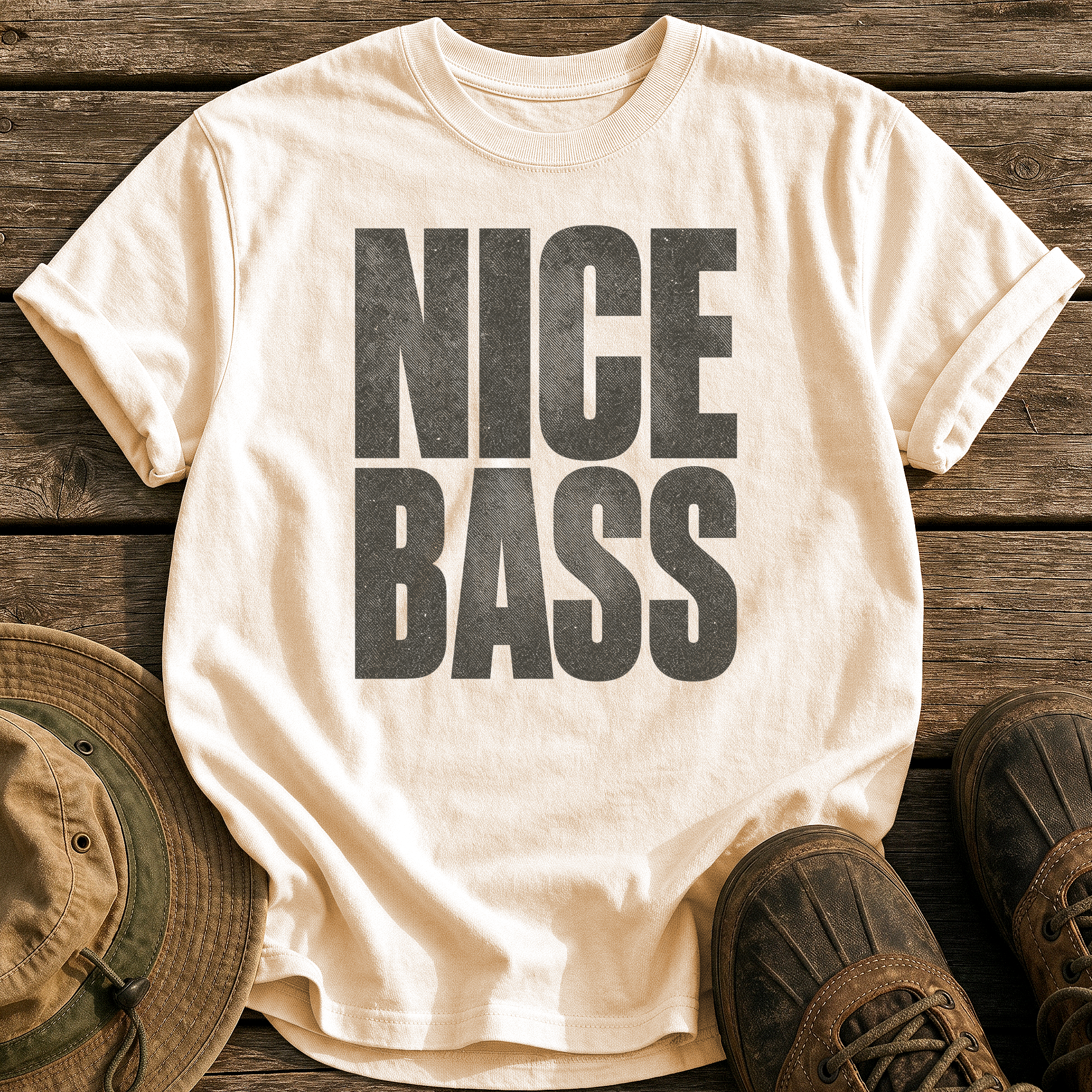 Nice Bass tee - Ivory - front