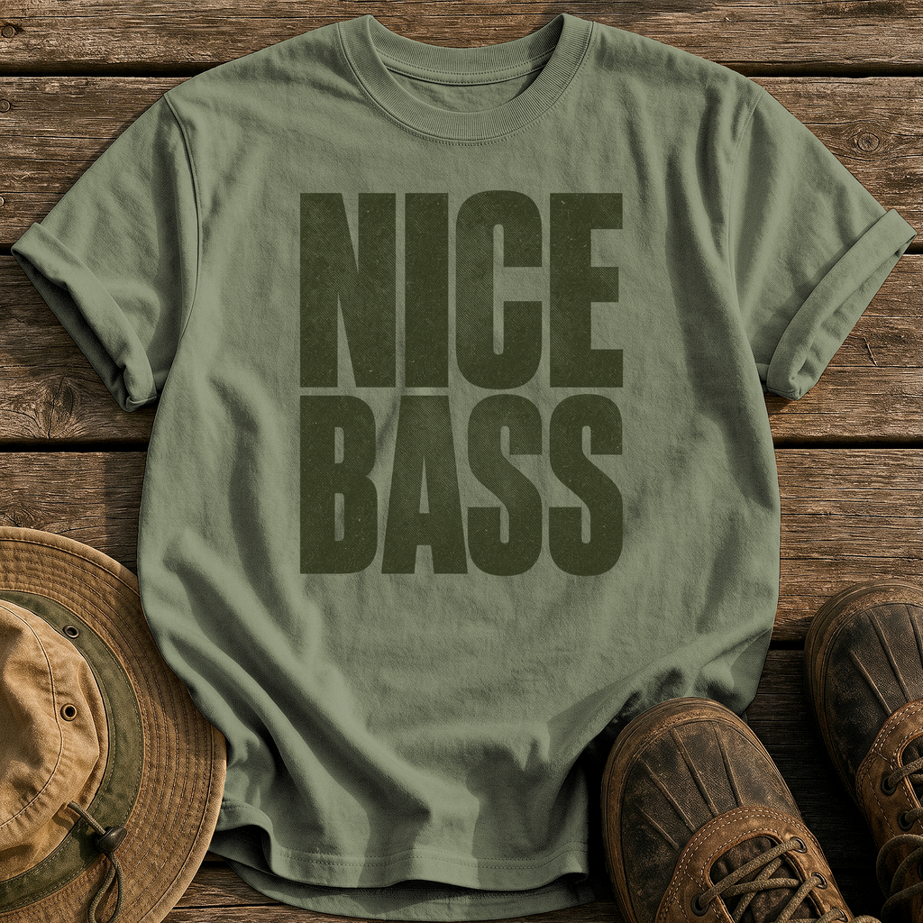Nice Bass tee - Sage - front