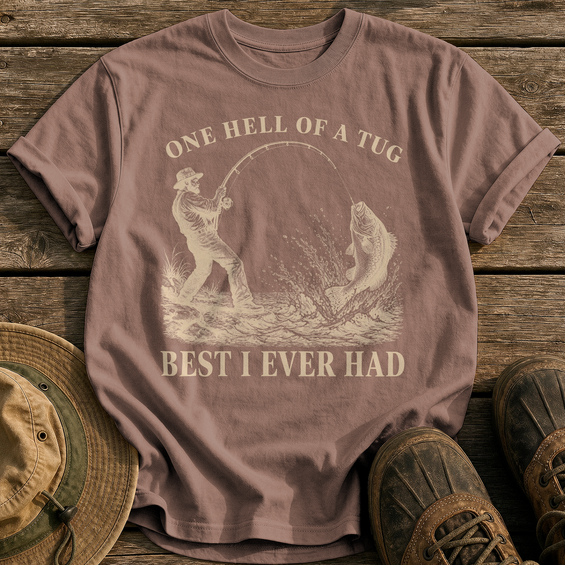 One Hell of a Tug tee - Espresso - front