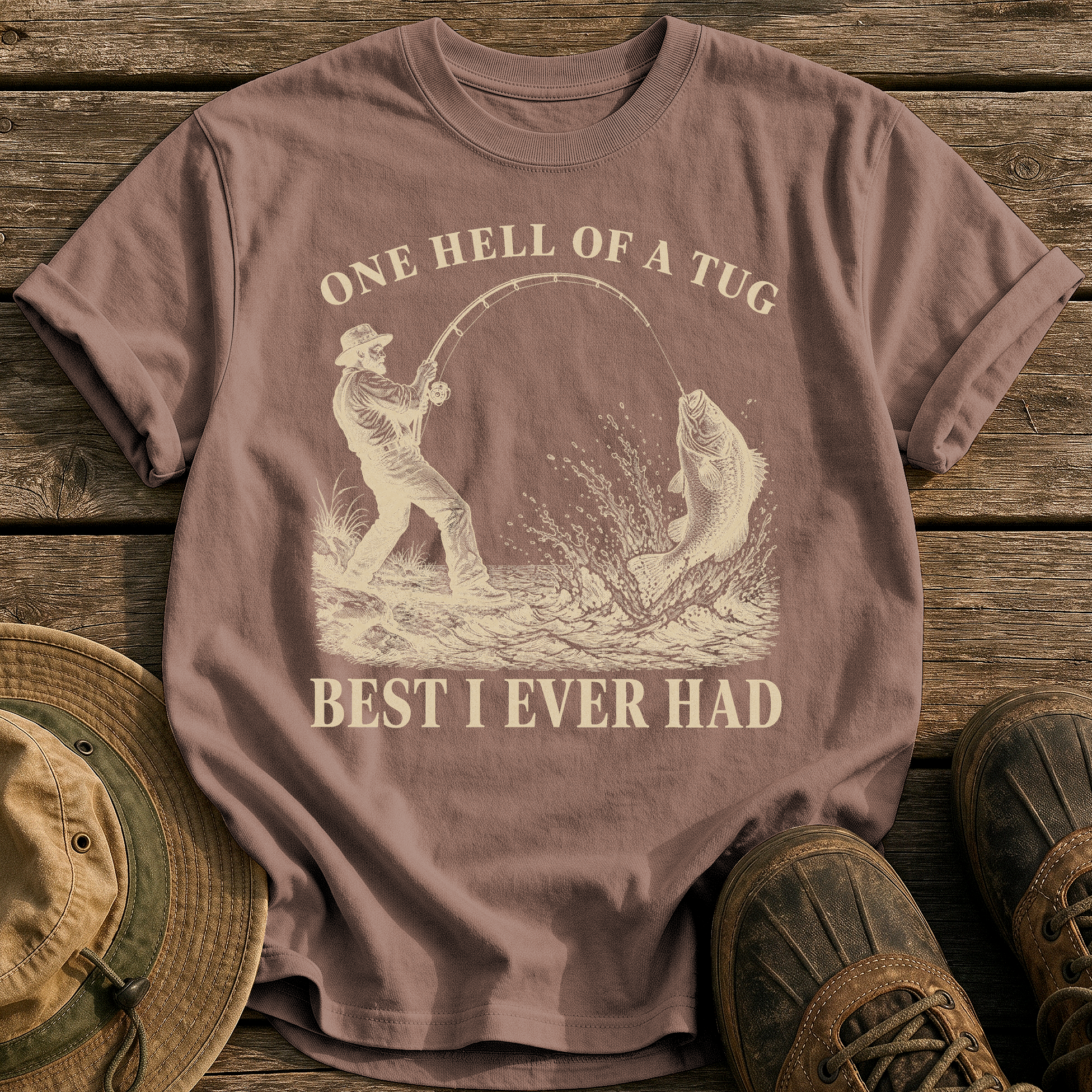 One Hell of a Tug tee - Espresso - front
