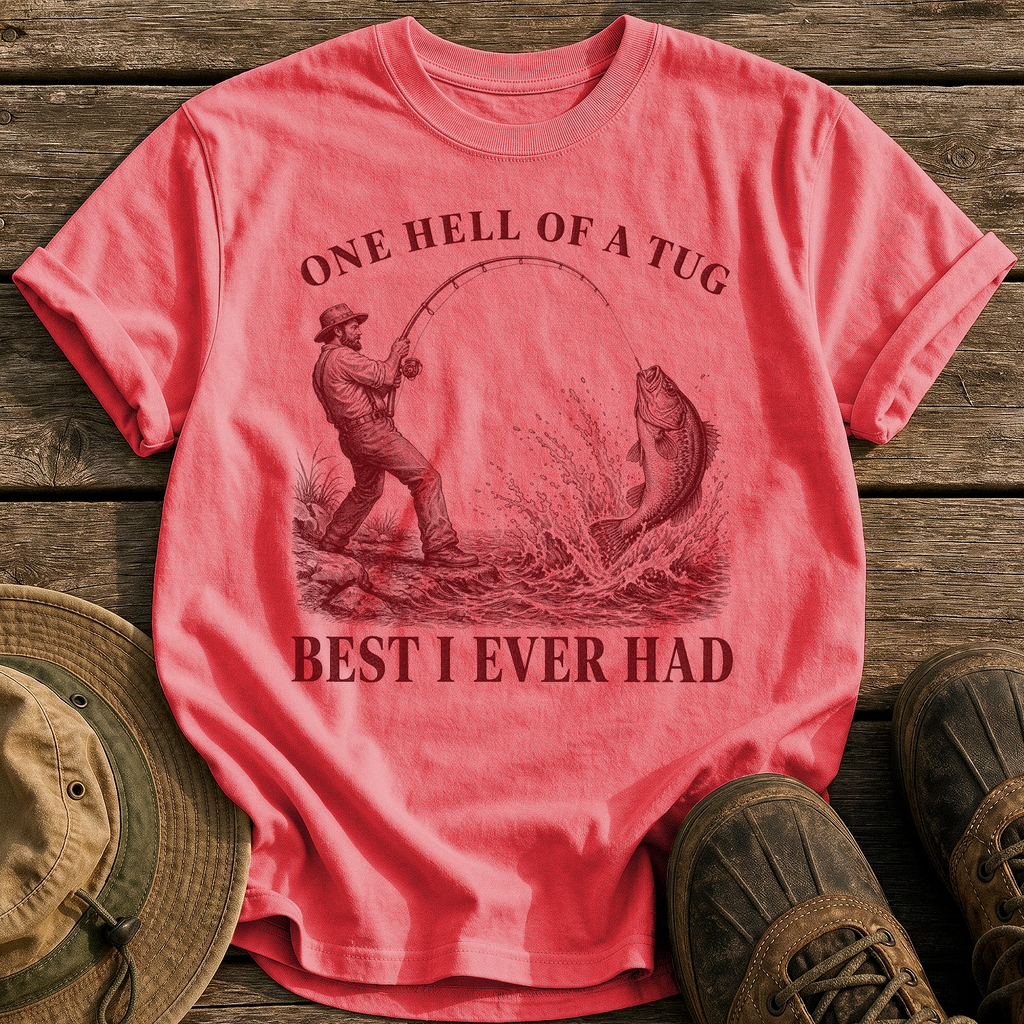 One Hell of a Tug tee - Watermelon - front