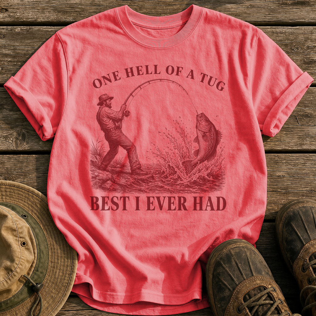 One Hell of a Tug tee - Watermelon - front