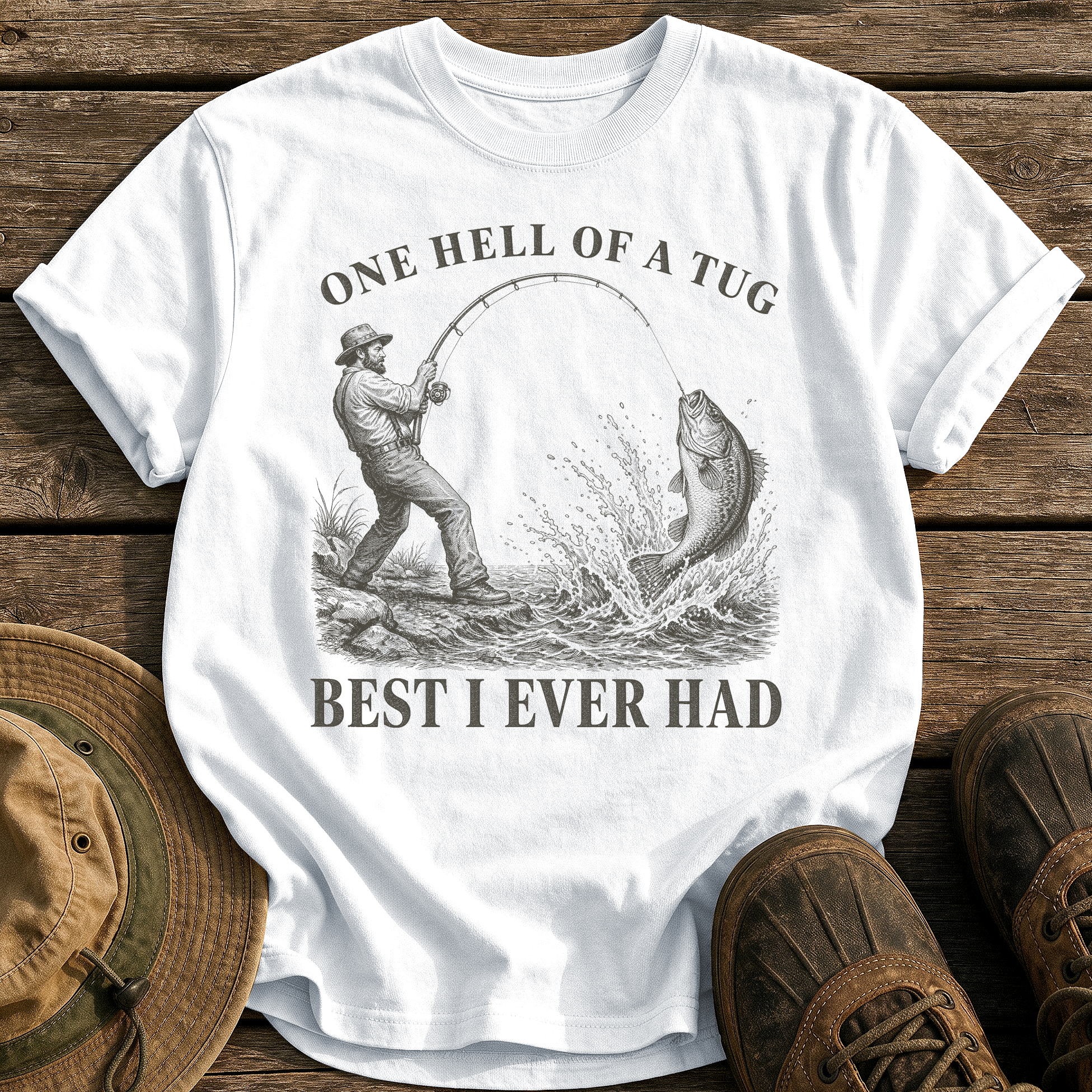 One Hell of a Tug tee - White - front