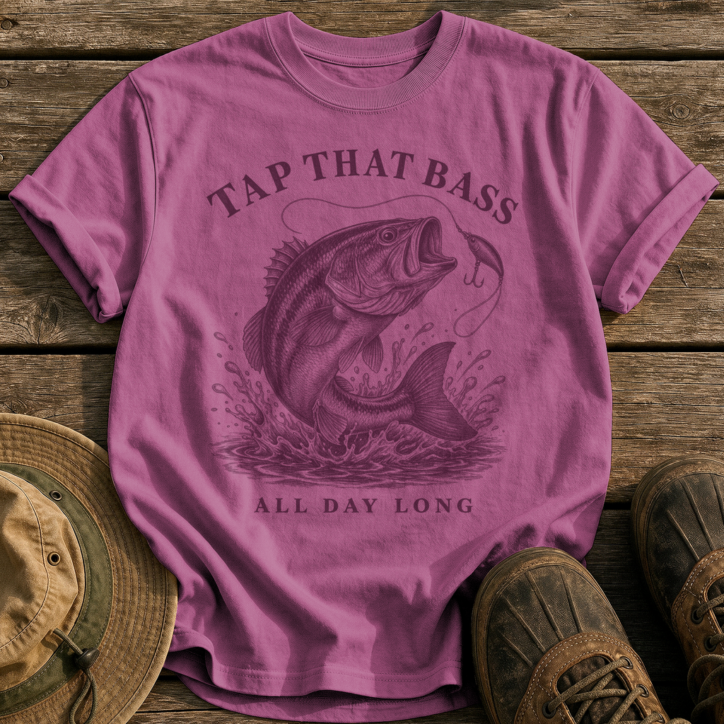 Tap That Bass tee - Berry - front