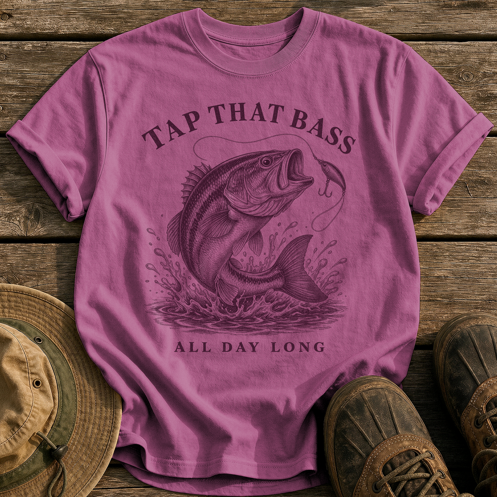 Tap That Bass tee - Berry - front