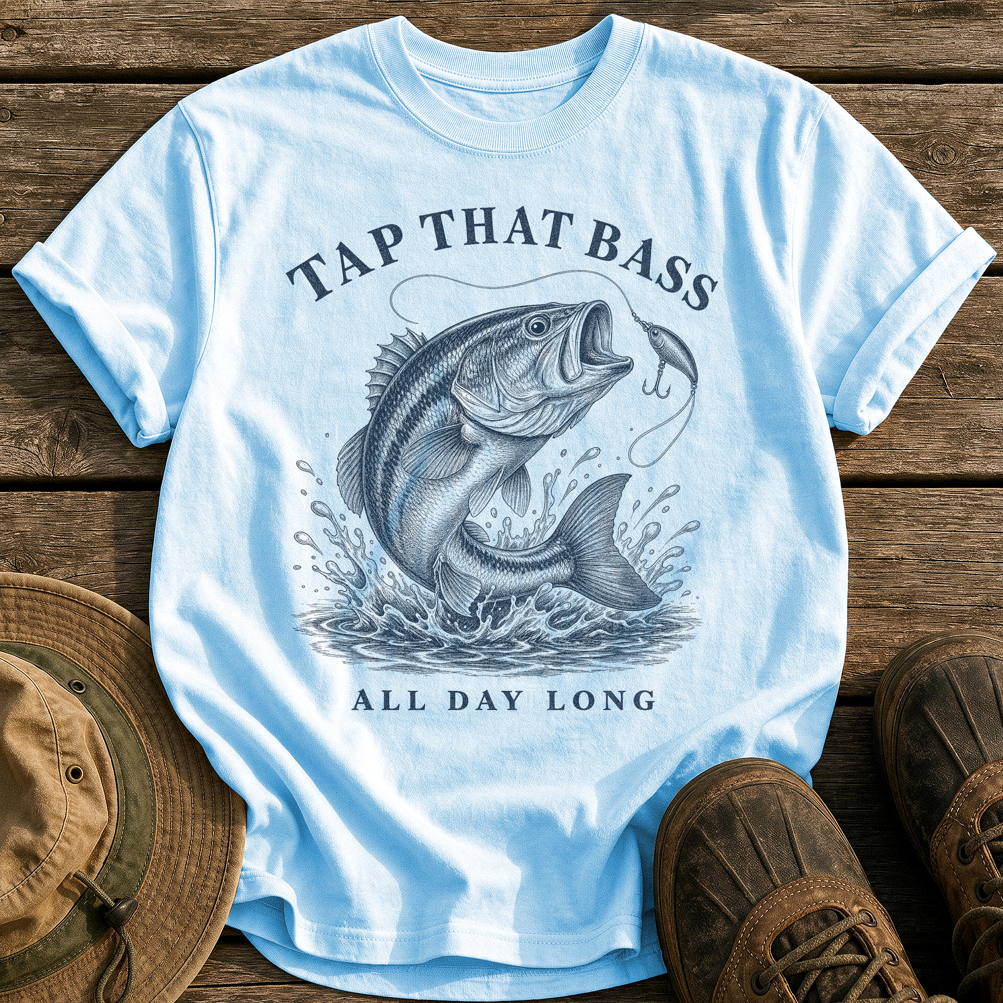 Tap That Bass tee - Chambray - front