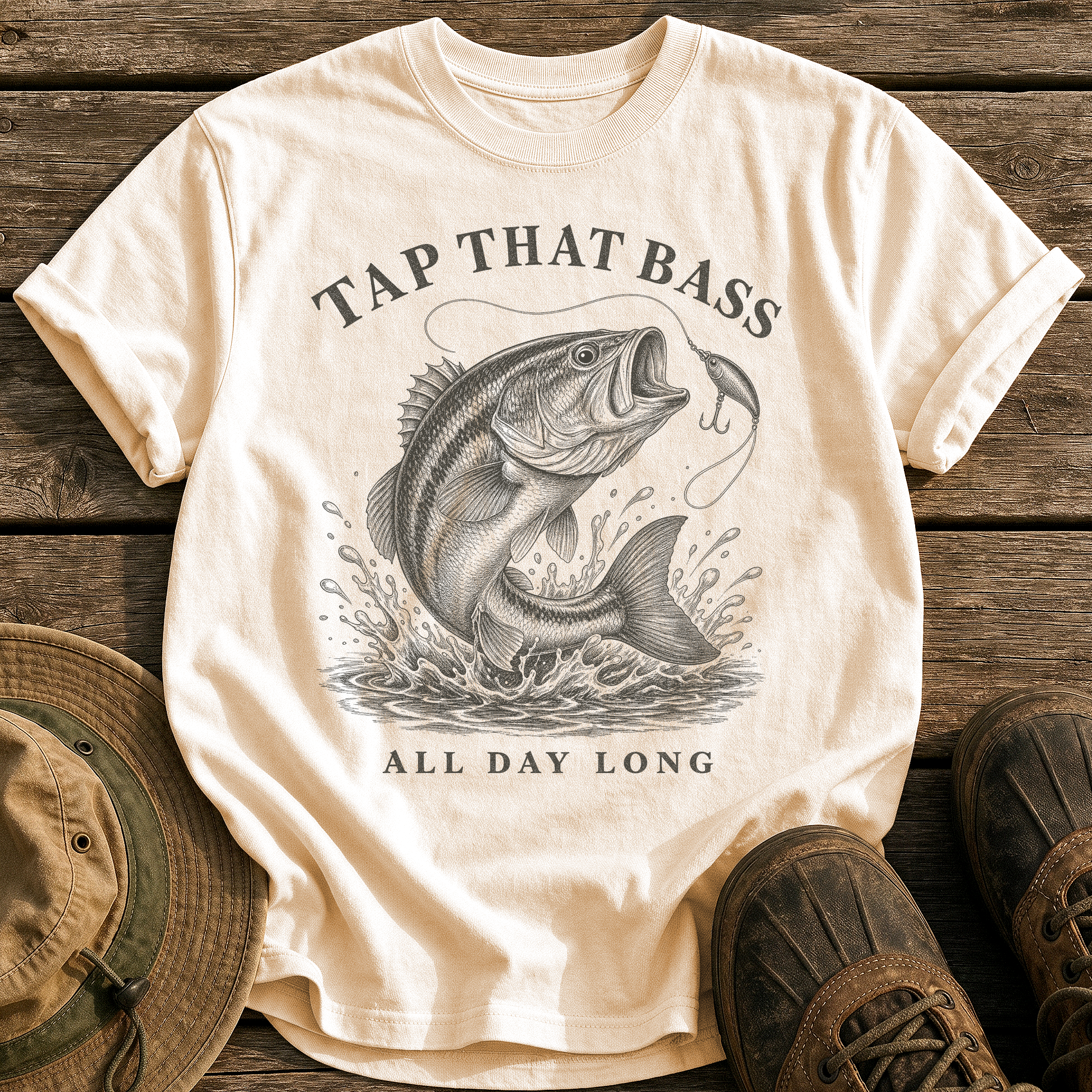 Tap That Bass tee - Ivory - front