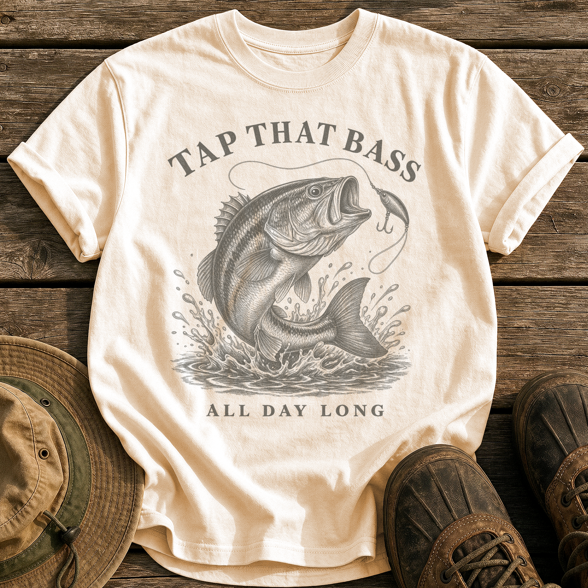 Tap That Bass tee - Ivory - front