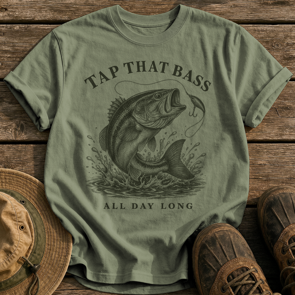 Tap That Bass tee - Sage - front