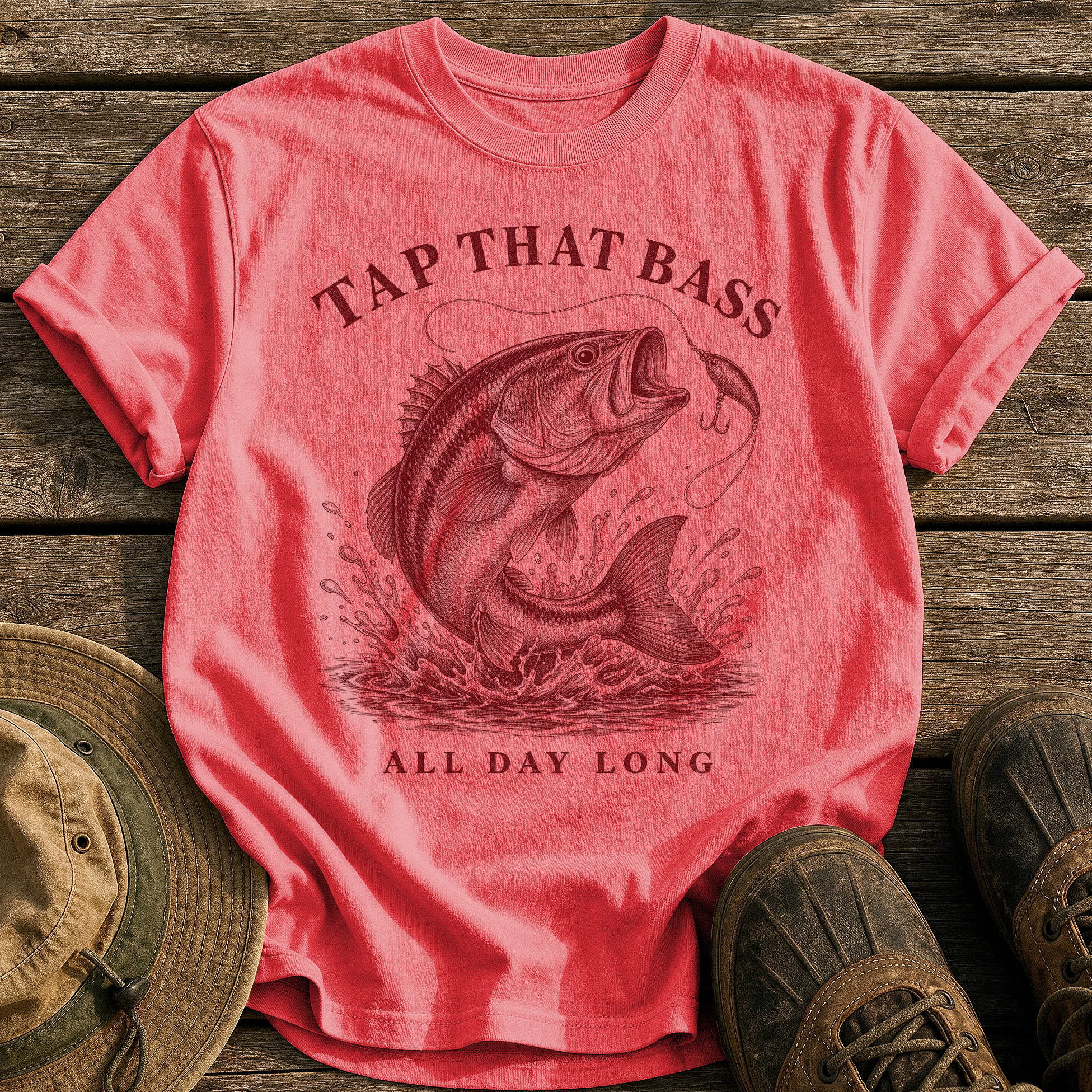 Tap That Bass tee - Watermelon - front