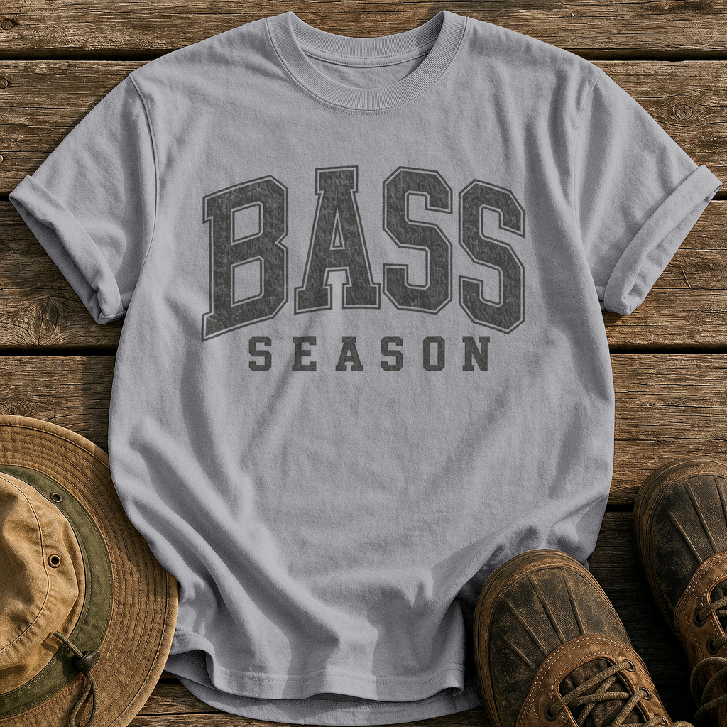 Bass Season tee - Grey - front