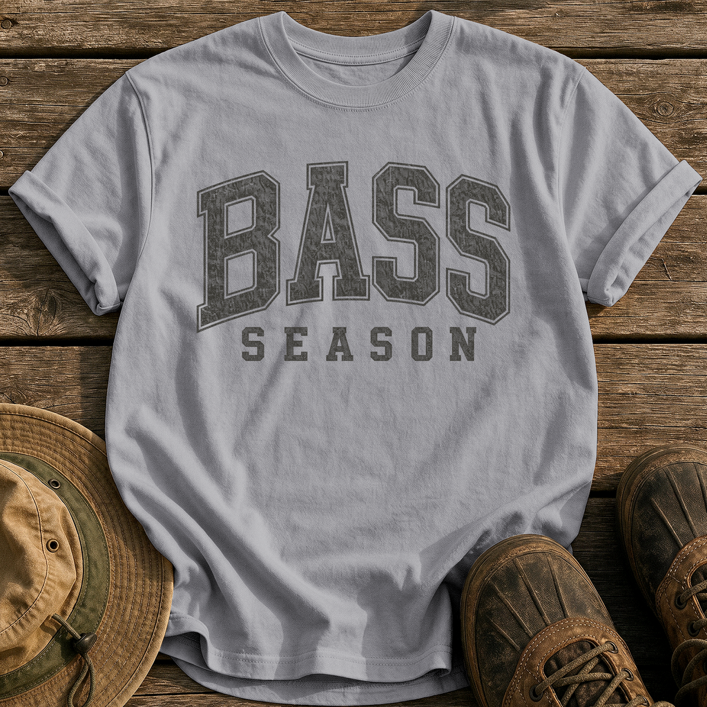 Bass Season tee - Grey - front