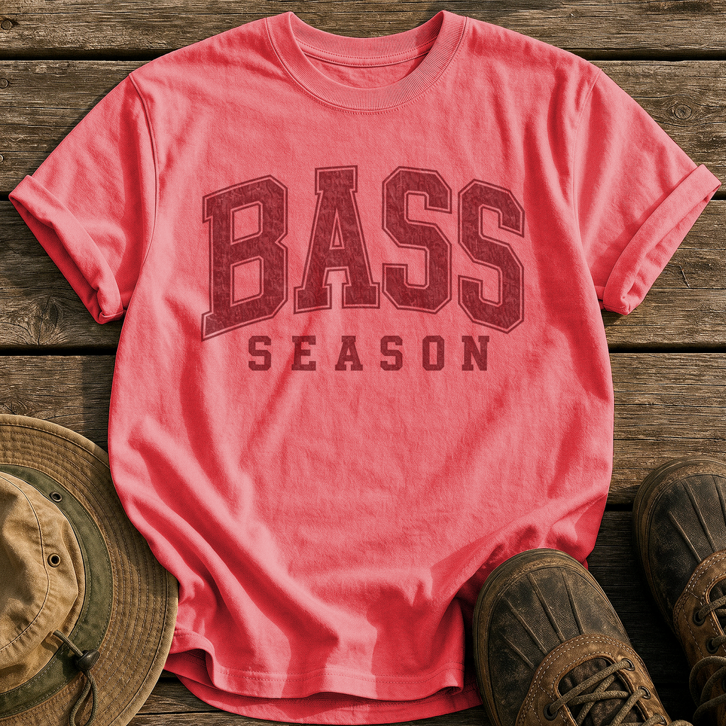 Bass Season tee - Watermelon - front