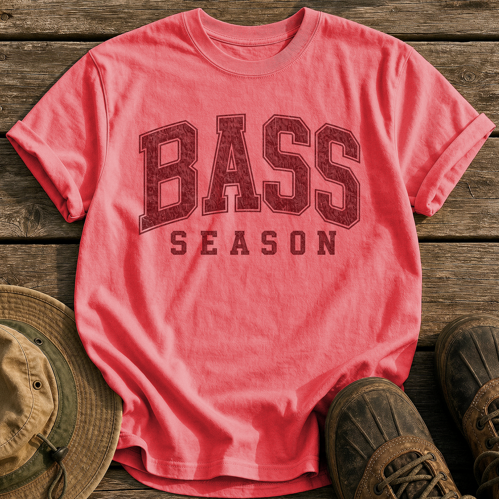 Bass Season tee - Watermelon - front