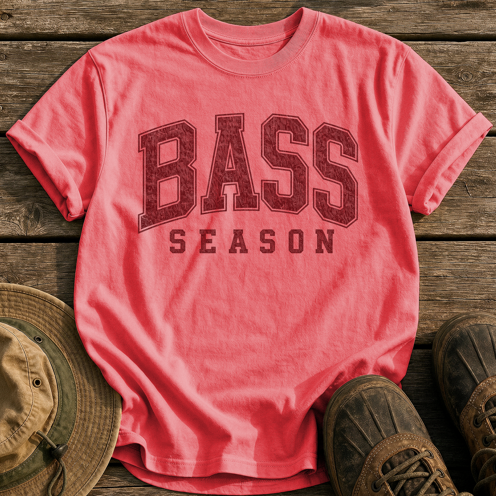 Bass Season tee - Watermelon - front