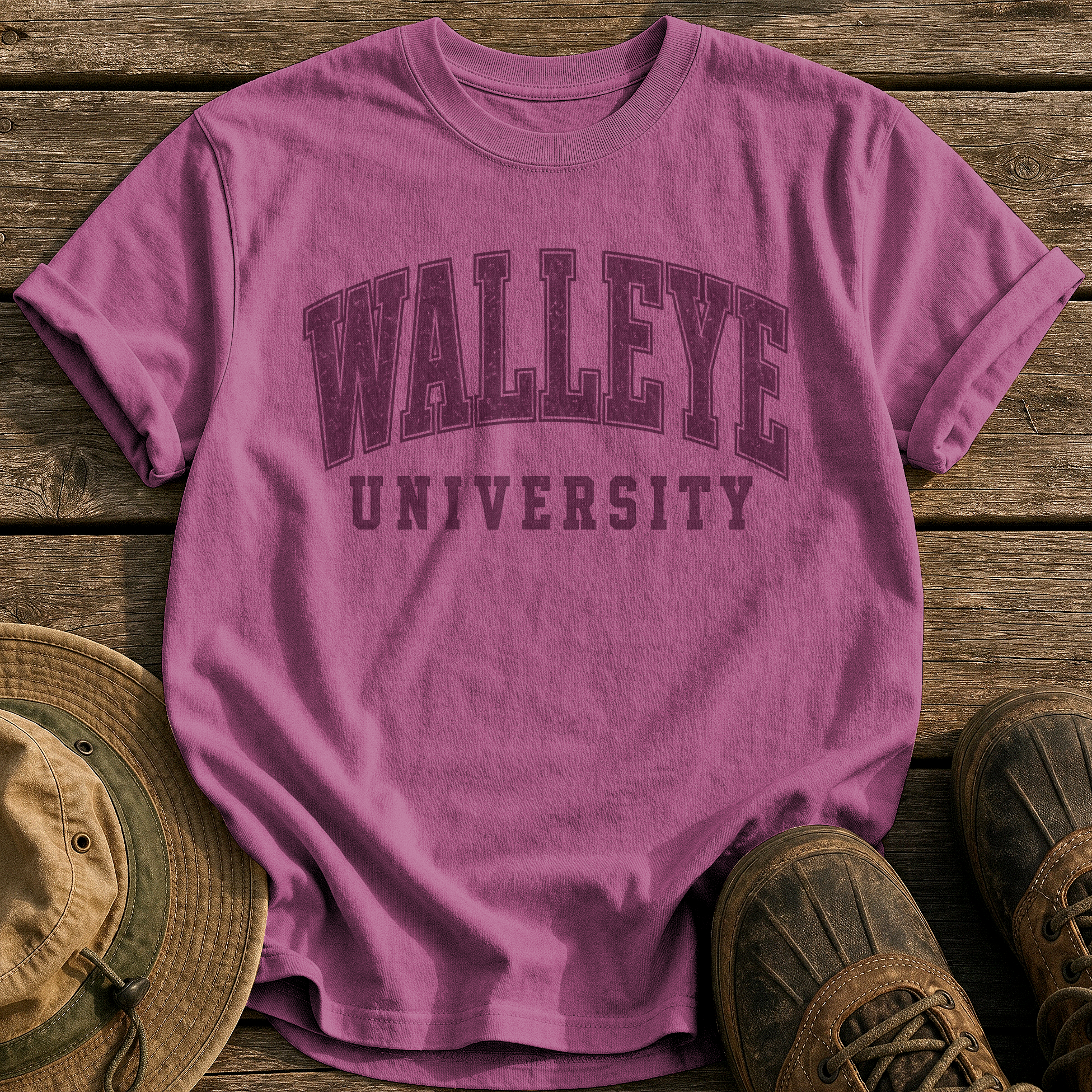 Walleye University tee - Berry - front