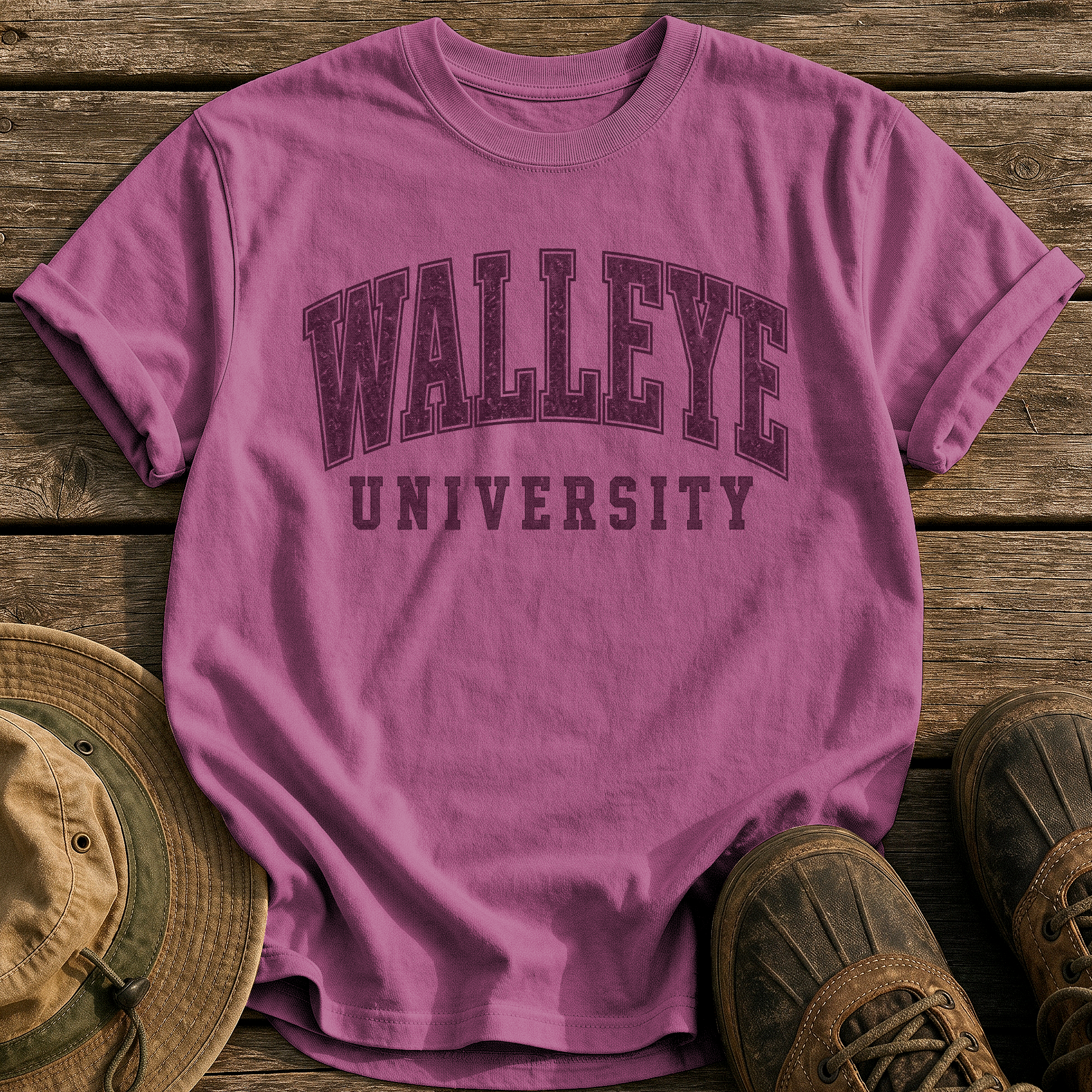 Walleye University tee - Berry - front
