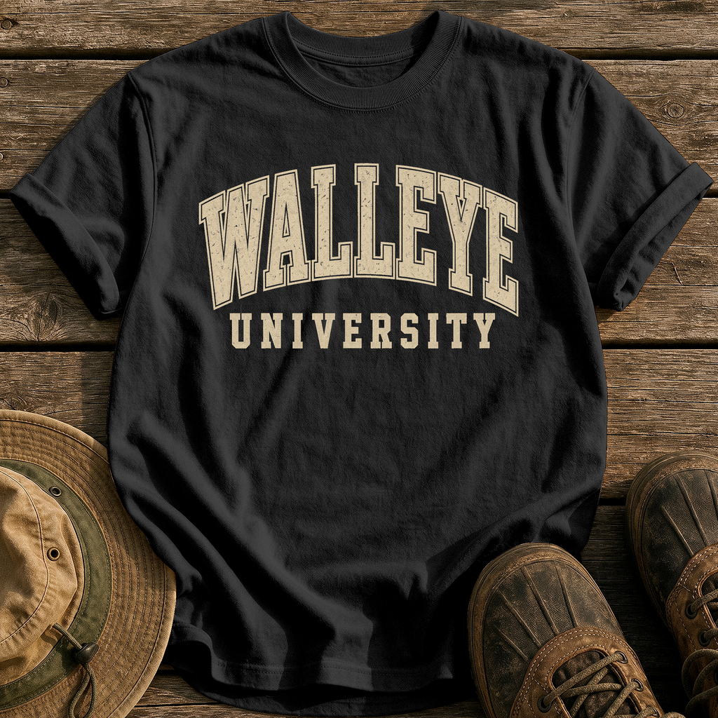 Walleye University tee - Black - front